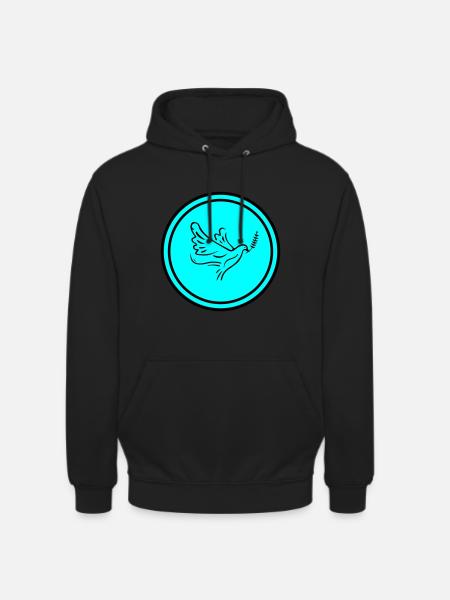 dove circle - Unisex Hoodie - black