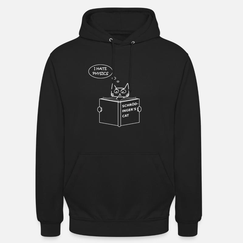 Le chat de Schrödinger - Sweat-shirt à capuche unisexe - noir