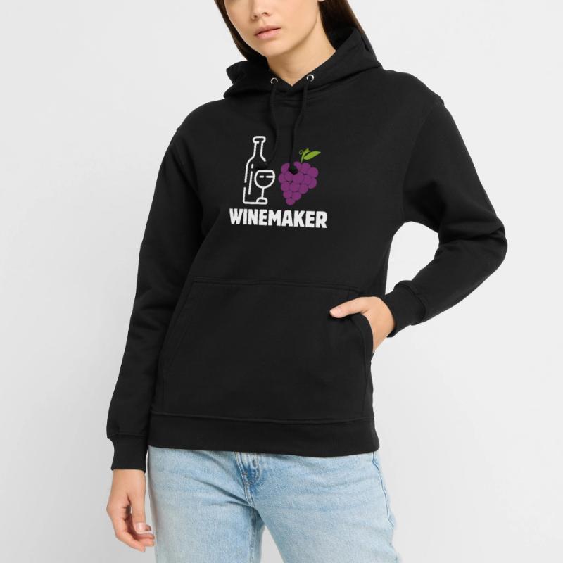 Winemaker Alcoholic Winery Profession Pacemaker Winer Unisex Hoodie