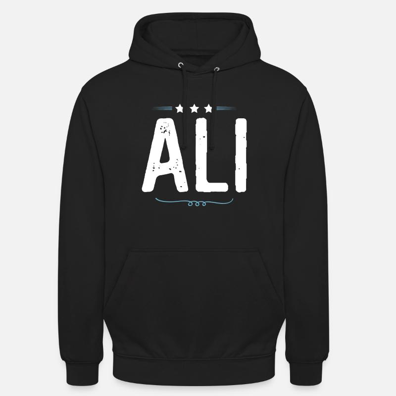 Ali - Sweat-shirt à capuche unisexe - noir