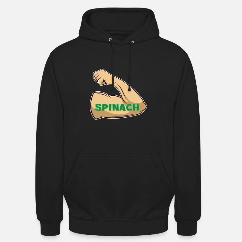 Muscles through spinach - Unisex Hoodie - black