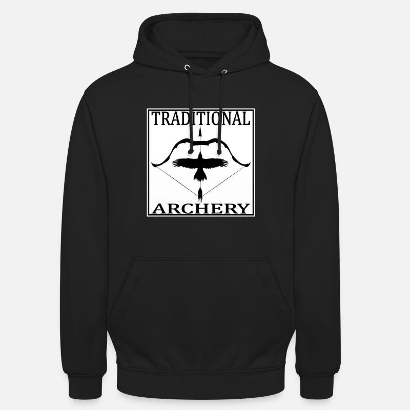 Tir à l'arc traditionnel - Sweat-shirt à capuche unisexe - noir