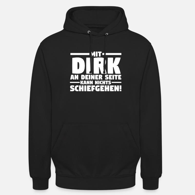 Prénom Dirk - Sweat-shirt à capuche unisexe - noir