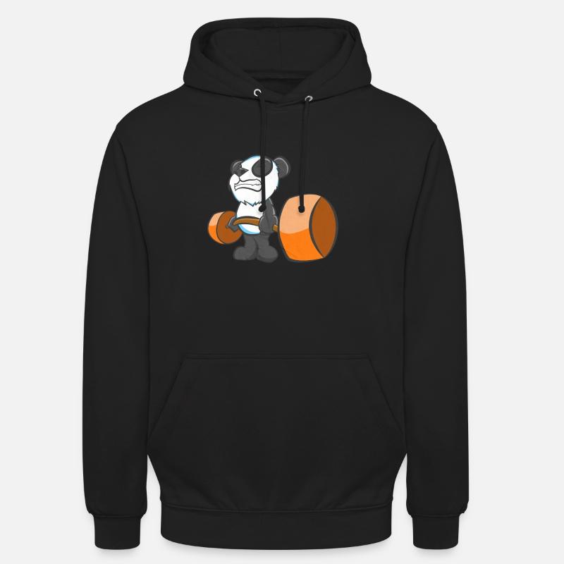 Panda strength training - Unisex Hoodie - black