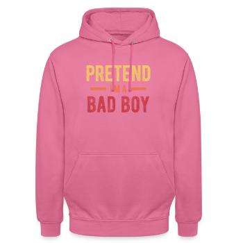 Tu so, als wäre ich ein böser Junge - Unisex Hoodie - Pink - Vorne - Alina (178cm) & Michal (187cm)
