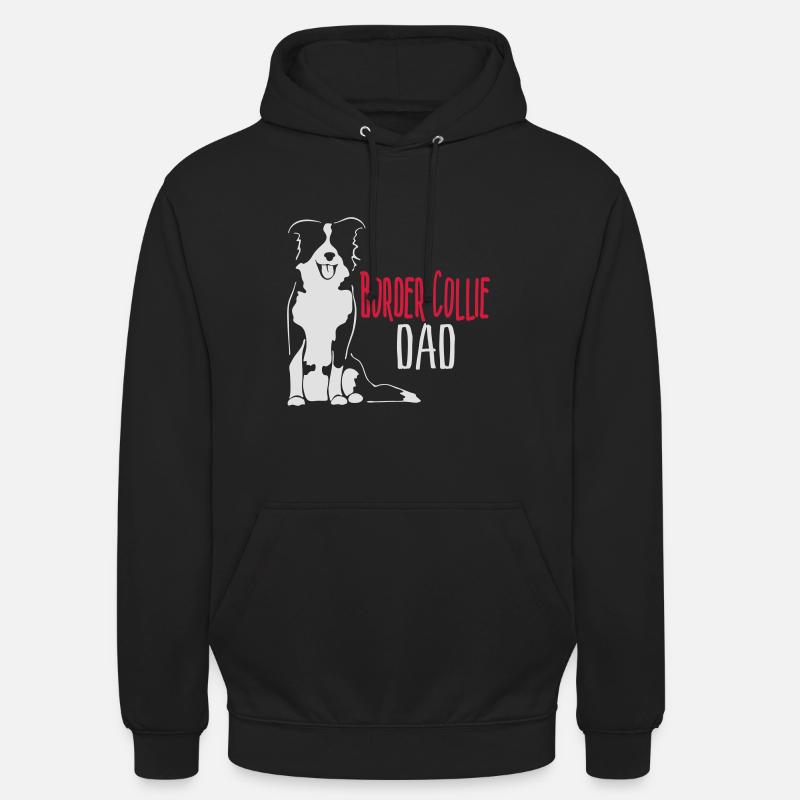 Border Collie Papa - Sweat-shirt à capuche unisexe - noir