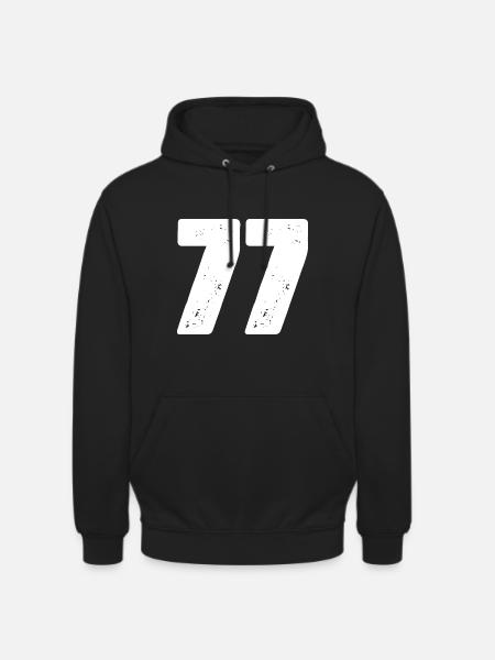 77 Number jersey - Unisex Hoodie - black