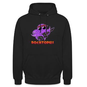 Fanatiques de musique rock Roctopus - Sweat-shirt à capuche unisexe - noir - Devant - Alina (178cm) & Michal (187cm)