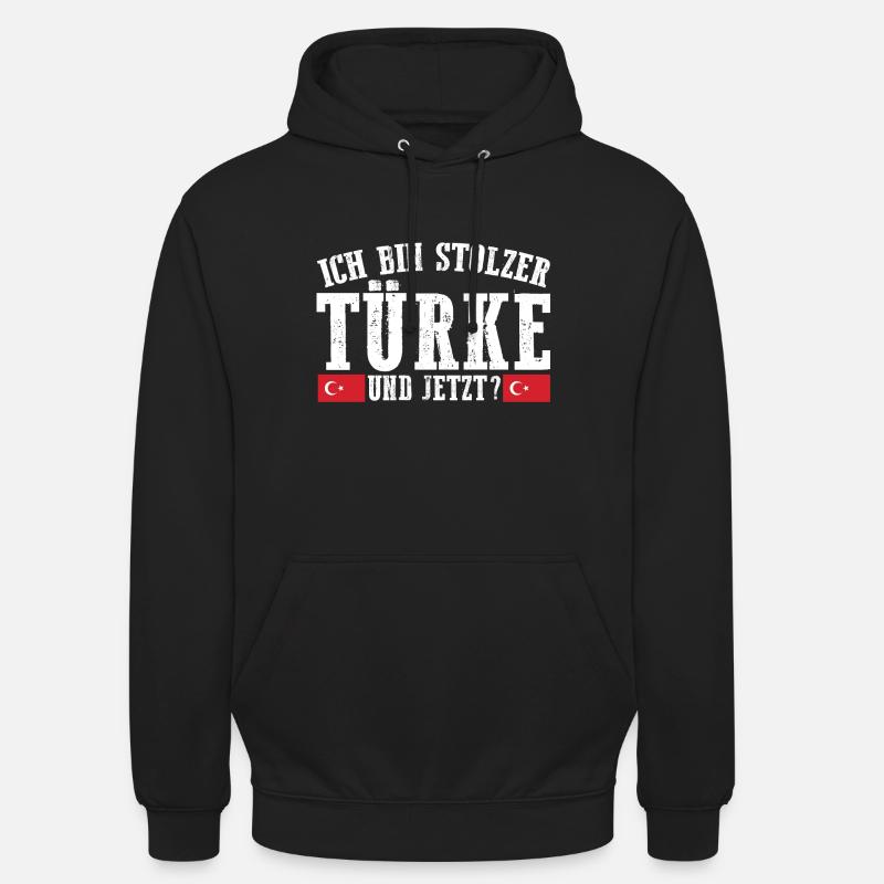 Turcs Turquie Turquie - Sweat-shirt à capuche unisexe - noir