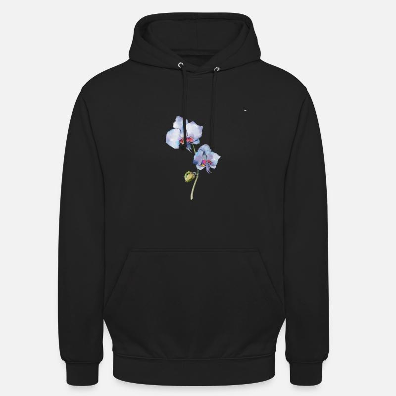 Fleur - Sweat-shirt à capuche unisexe - noir