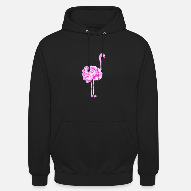 Flamingo - Sweat-shirt à capuche unisexe - noir