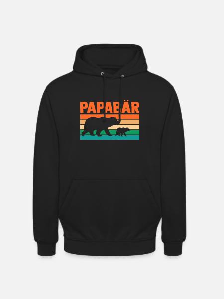 Papa Père - Sweat-shirt à capuche unisexe - noir