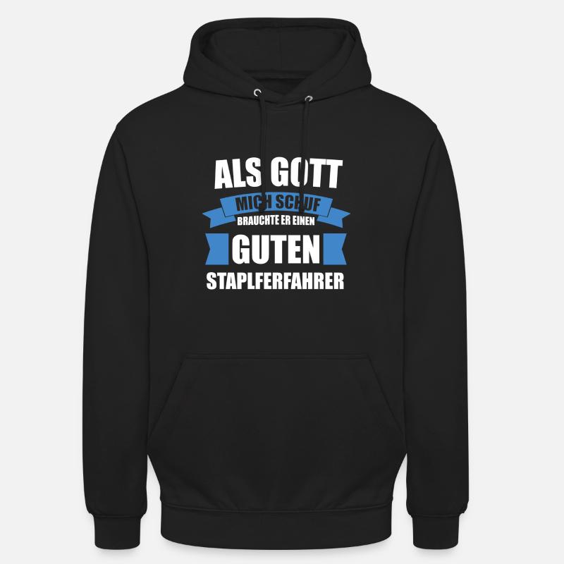 Stapler Staplerfahrer Geschenk - Unisex Hoodie - Schwarz