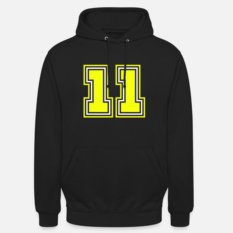 11 Symbole numérique - Sweat-shirt à capuche unisexe - noir