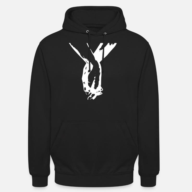main dans la main - Sweat-shirt à capuche unisexe - noir