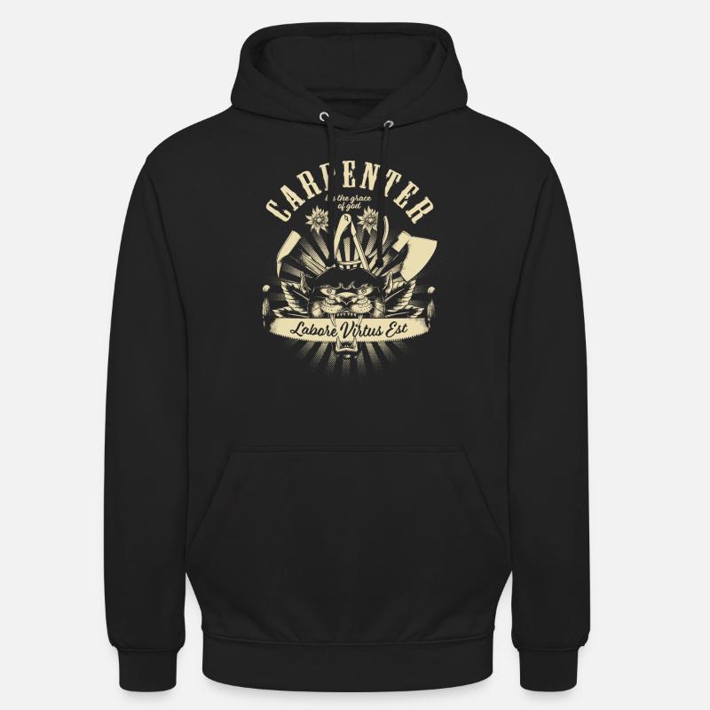 Signe de guilde Zimmermann - Sweat-shirt à capuche unisexe - noir
