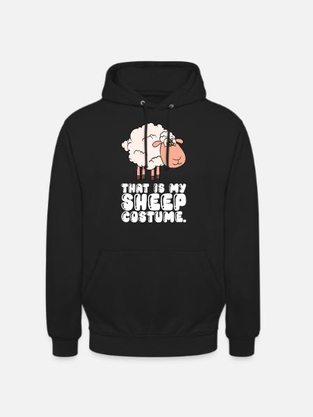 This is my sheep costume - Unisex Hoodie - black