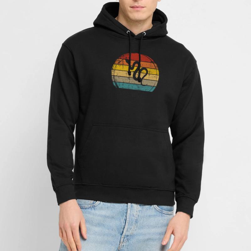 Snake Retro Reptile Python Idée cadeau Sweat-shirt à capuche unisexe