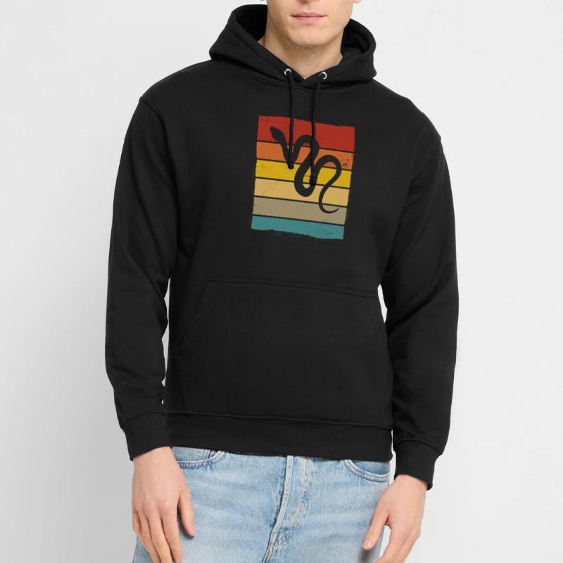 Snake Retro Reptile Python Idée cadeau Sweat-shirt à capuche unisexe