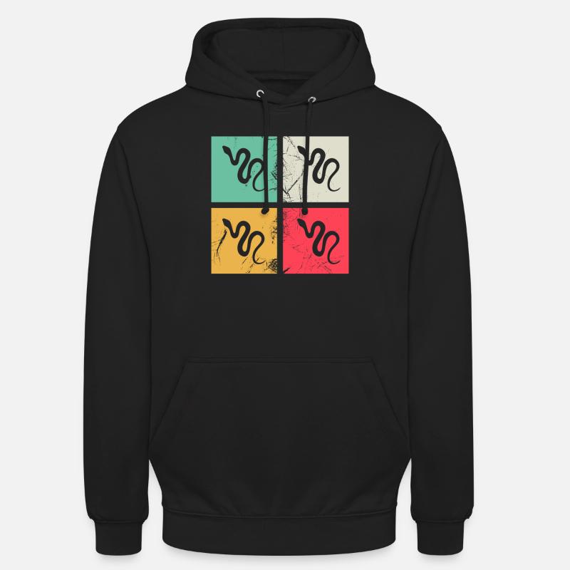 Snake Retro Reptile Python Idée cadeau Sweat-shirt à capuche unisexe