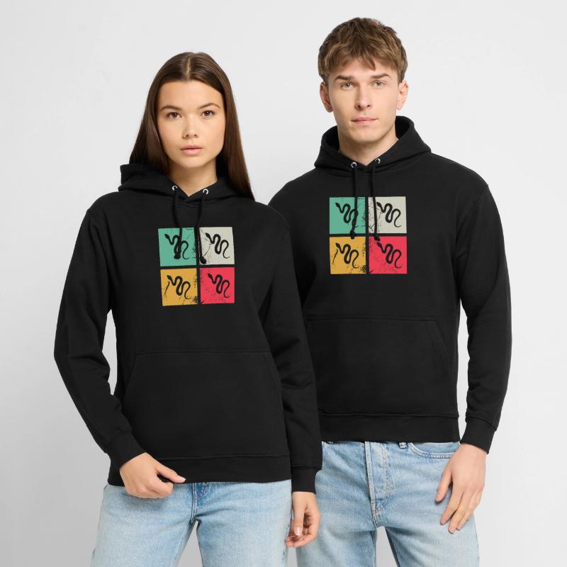Snake Retro Reptile Python Idée cadeau Sweat-shirt à capuche unisexe