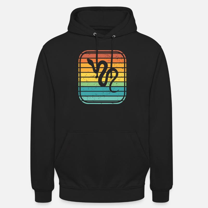 Snake Retro Reptile Python Idée cadeau Sweat-shirt à capuche unisexe