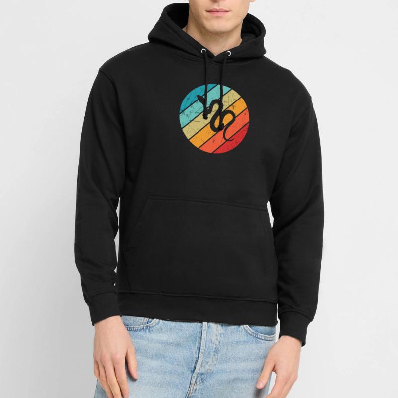 Snake Retro Reptile Python Idée cadeau Sweat-shirt à capuche unisexe