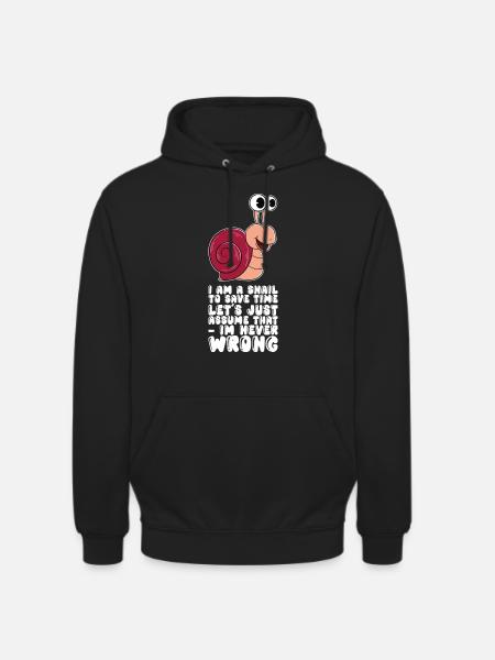 I am a snail - Unisex Hoodie - black
