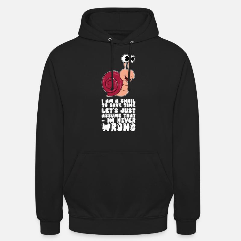 Je suis un escargot - Sweat-shirt à capuche unisexe - noir