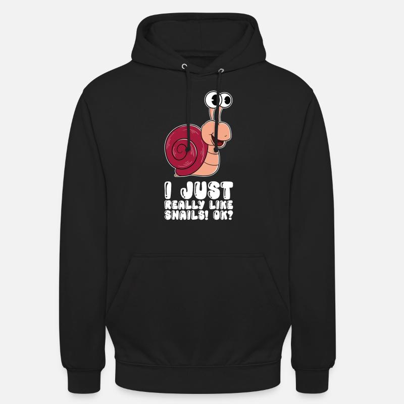 J’aime beaucoup les escargots - Sweat-shirt à capuche unisexe - noir