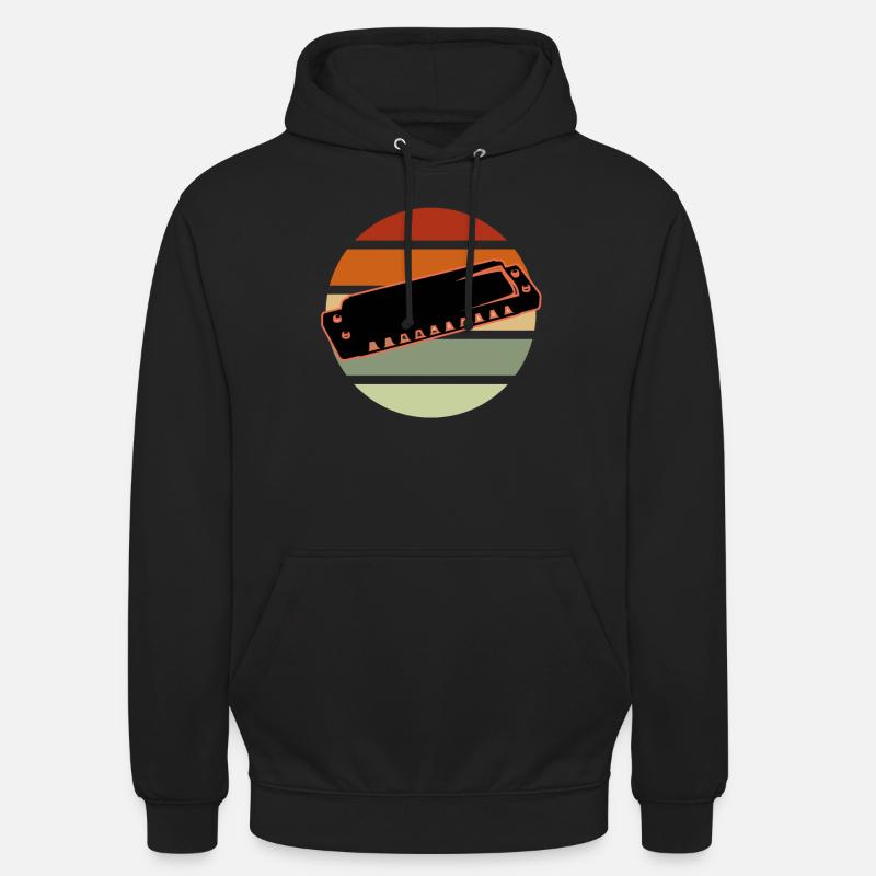 Harmonica - Sweat-shirt à capuche unisexe - noir