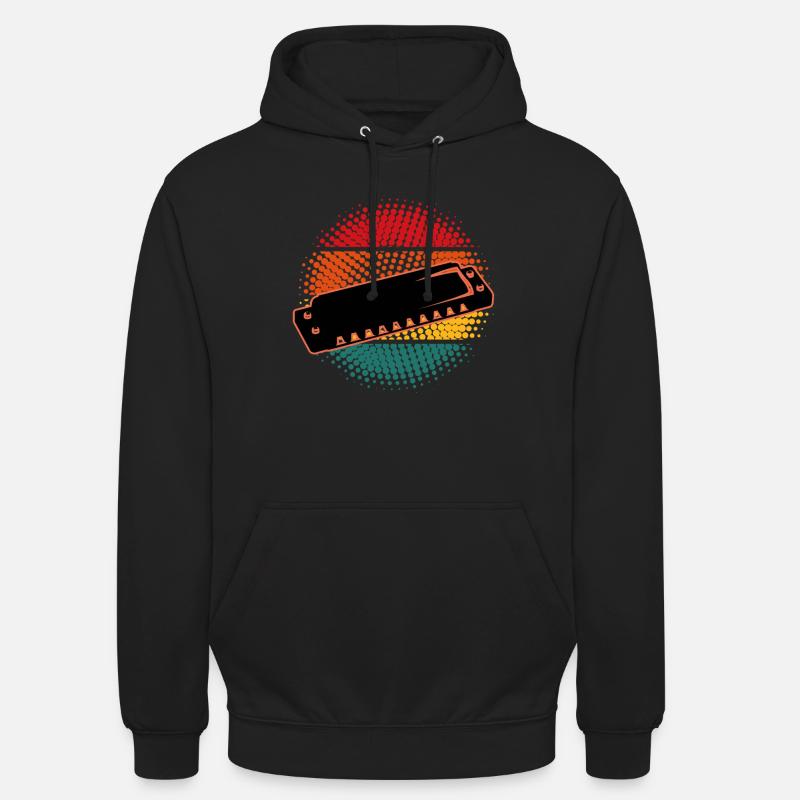 Harmonica - Sweat-shirt à capuche unisexe - noir