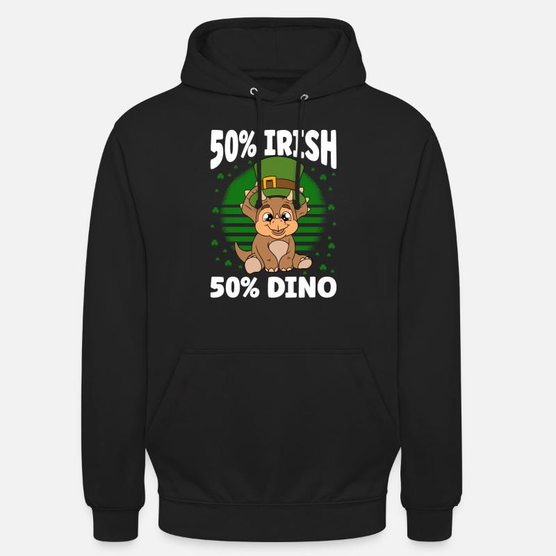 Dinosaure Saint-Patrick Dino - Sweat-shirt à capuche unisexe - noir