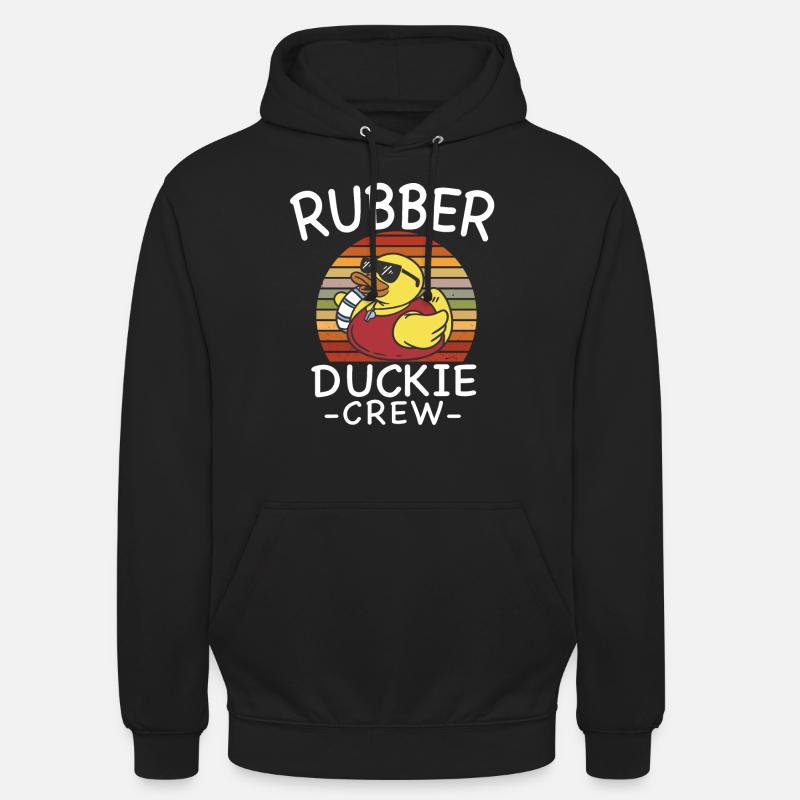 Canard en caoutchouc Canard jaune Équipage Baignade Canards Canards Canards - Sweat-shirt à capuche unisexe - noir