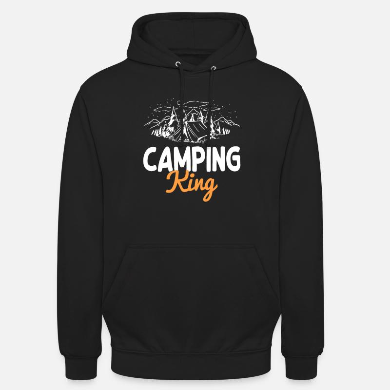 Fun Camping King - Sweat-shirt à capuche unisexe - noir