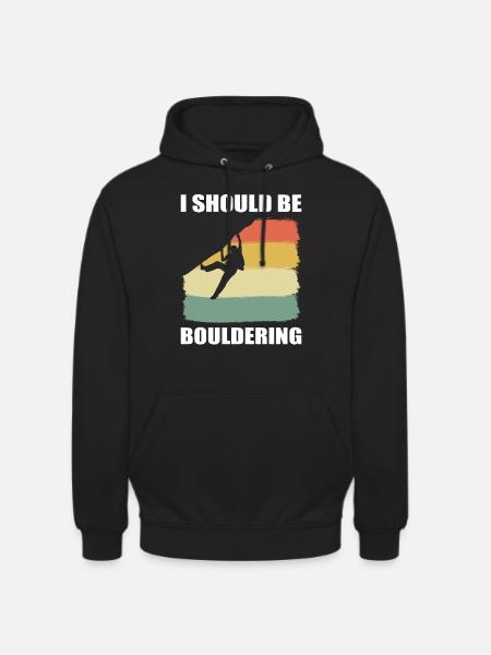 Grimpeur, bloc, alpiniste - Sweat-shirt à capuche unisexe - noir