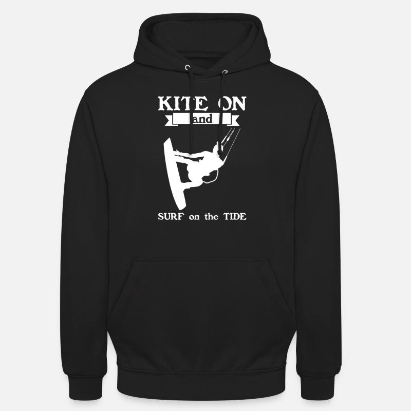Kitesurf Kitesurf Kitesurf Kiteboarder - Sweat-shirt à capuche unisexe - noir