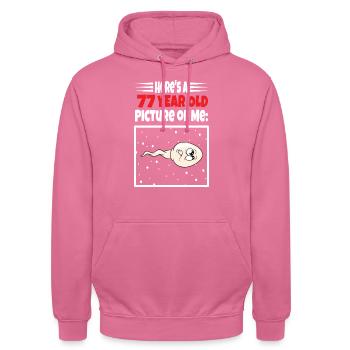 Spermie Hier Ist Ein Altes Bild Von Mir - Unisex Hoodie - Pink - Vorne - Alina (178cm) & Michal (187cm)