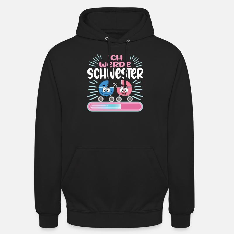 Schwester werden Schwester 2024 - Unisex Hoodie - Schwarz