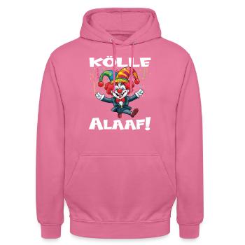 Karneval Kostüm Fasching Fastnacht - Unisex Hoodie - Pink - Vorne - Alina (178cm) & Michal (187cm)