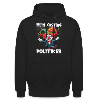 Karneval Kostüm Fasching Fastnacht - Unisex Hoodie - Schwarz - Vorne - Alina (178cm) & Michal (187cm)