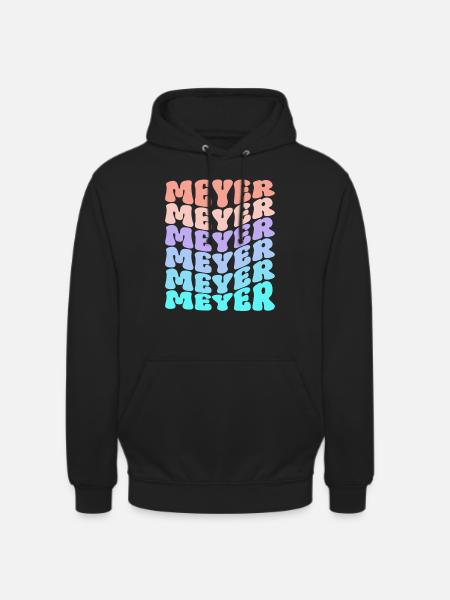 Meyer Retro Family Surname Gift - Unisex Hoodie - black