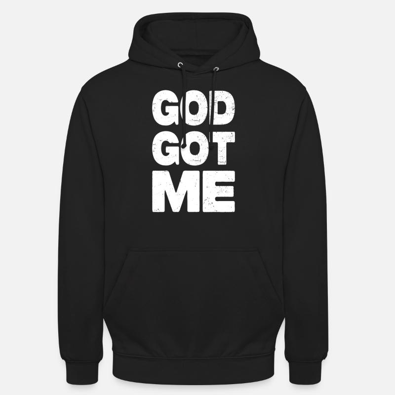 Dieu m’a eu - Sweat-shirt à capuche unisexe - noir
