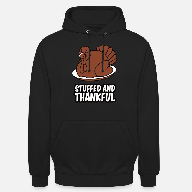 Dinde drôle de Thanksgiving - Sweat-shirt à capuche unisexe - noir