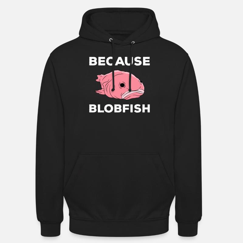 Drôle de poisson Blobfish mignon - Sweat-shirt à capuche unisexe - noir