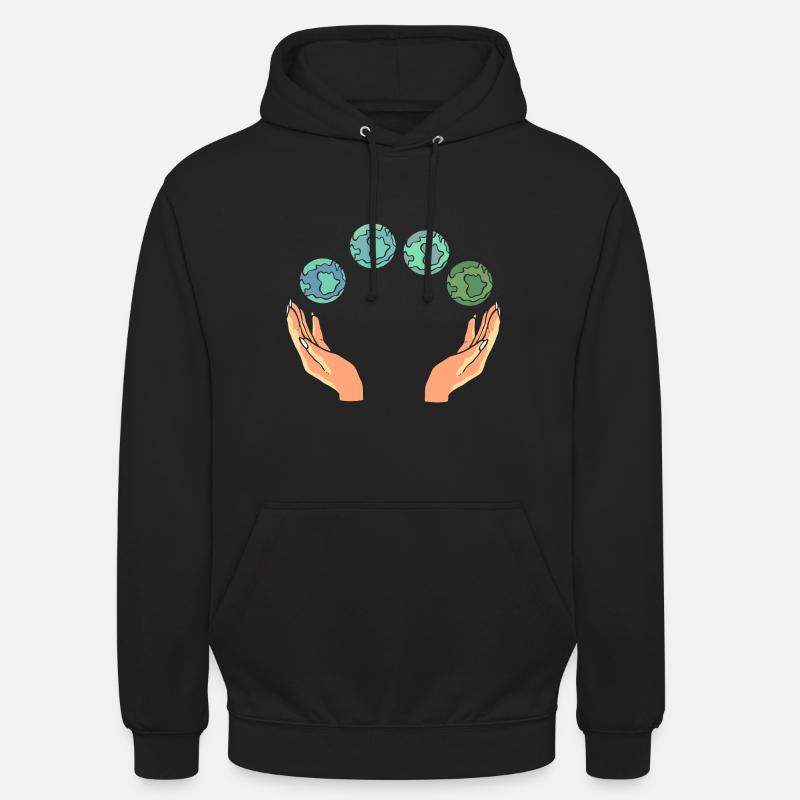 Rette die Erde Umweltschützer - Unisex Hoodie - Schwarz