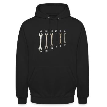 Immer verloren - Unisex Hoodie - Schwarz - Vorne - Alina (178cm) & Michal (187cm)