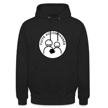 Cuite Accompagnée : Humour pour Conducteur imbibés - Sweat-shirt à capuche unisexe - noir - Devant - Alina (178cm) & Michal (187cm)