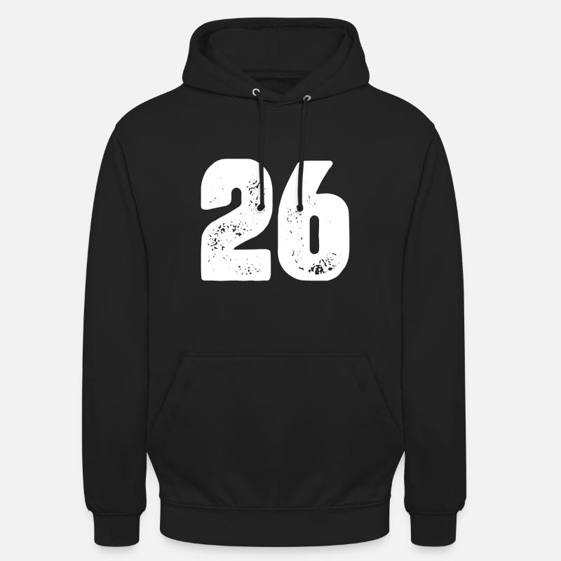 26 Maillot numéro - Sweat-shirt à capuche unisexe - noir