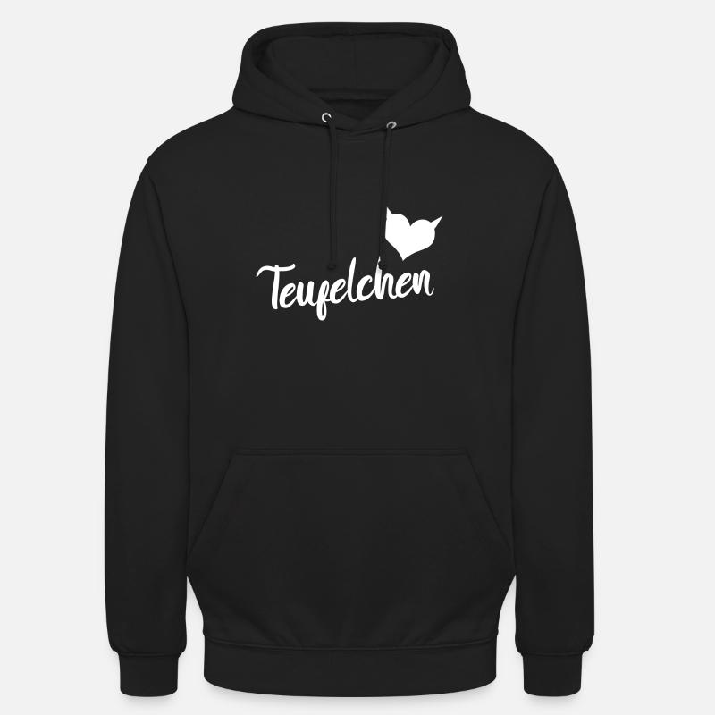 Teufelchen mit Herz Devil - Unisex Hoodie - Schwarz